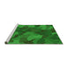 Sideview of Machine Washable Transitional Dark Green Rug, wshpat3149grn