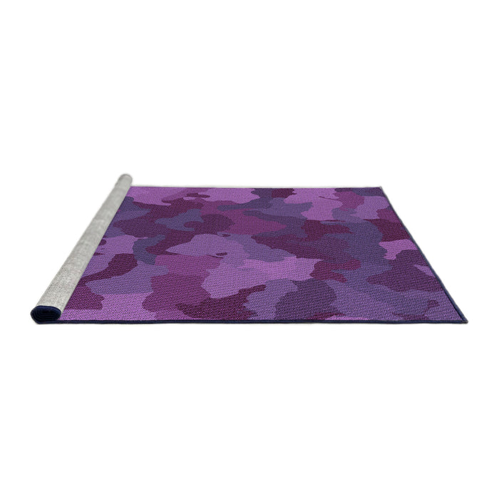 Sideview of Machine Washable Transitional Purple Rug, wshpat3149pur