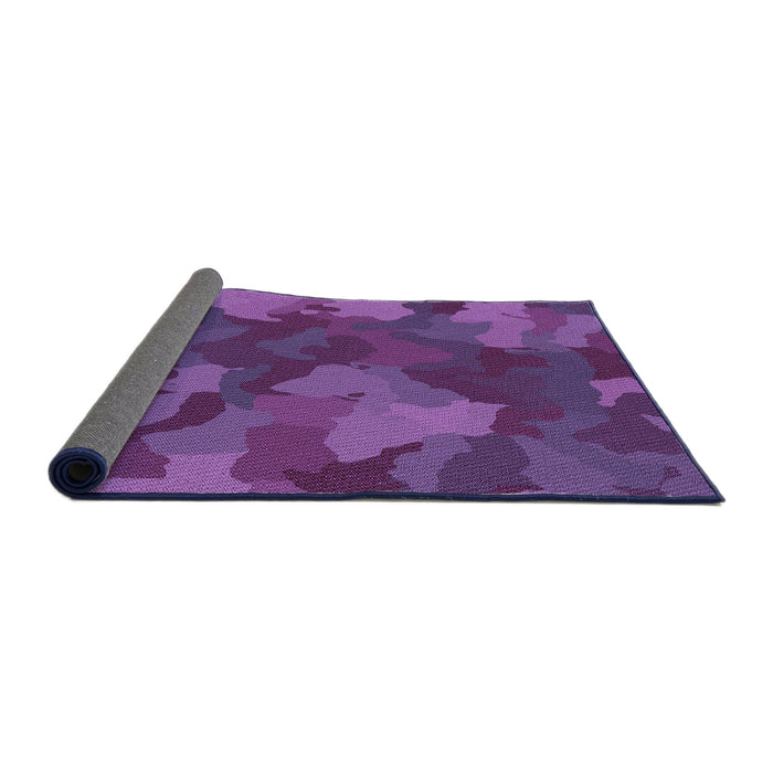 Thickness of Patterned Purple Rug, pat3149pur