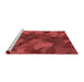 Sideview of Machine Washable Transitional Red Rug, wshpat3149rd