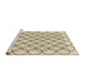 Sideview of Machine Washable Transitional Vanilla Gold Rug, wshpat315brn