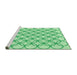 Sideview of Machine Washable Transitional Green Rug, wshpat315grn