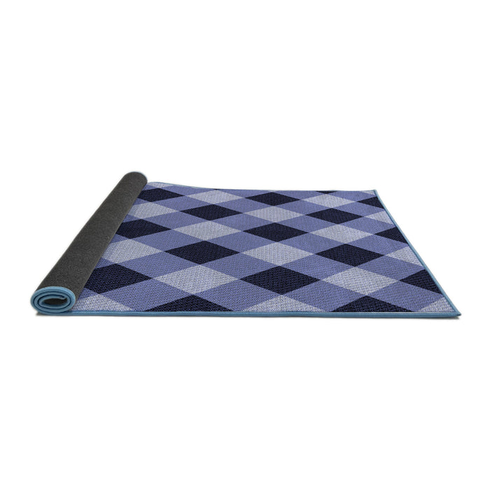 Thickness of Patterned Deep Periwinkle Purple Rug, pat3150blu