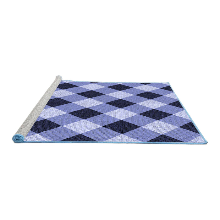 Sideview of Machine Washable Transitional Deep Periwinkle Purple Rug, wshpat3150blu