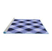 Sideview of Machine Washable Transitional Deep Periwinkle Purple Rug, wshpat3150blu