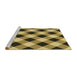 Sideview of Machine Washable Transitional Yellow Rug, wshpat3150brn