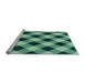 Sideview of Machine Washable Transitional Medium Teal Green Rug, wshpat3150lblu