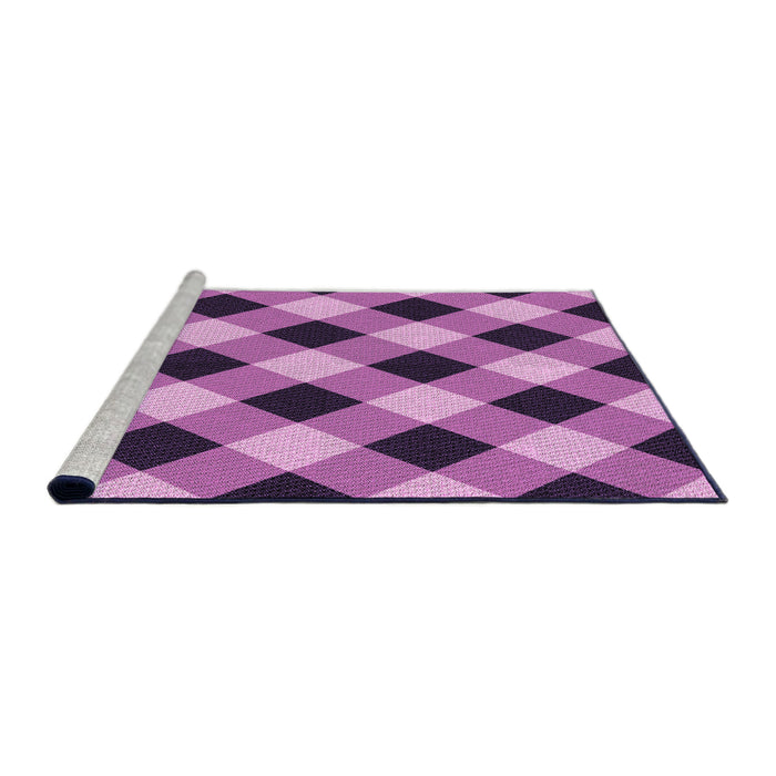 Sideview of Machine Washable Transitional Dark Magenta Purple Rug, wshpat3150pur