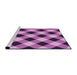 Sideview of Machine Washable Transitional Dark Magenta Purple Rug, wshpat3150pur