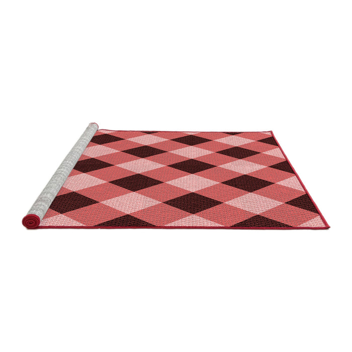 Sideview of Machine Washable Transitional Red Rug, wshpat3150rd