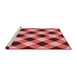 Sideview of Machine Washable Transitional Red Rug, wshpat3150rd