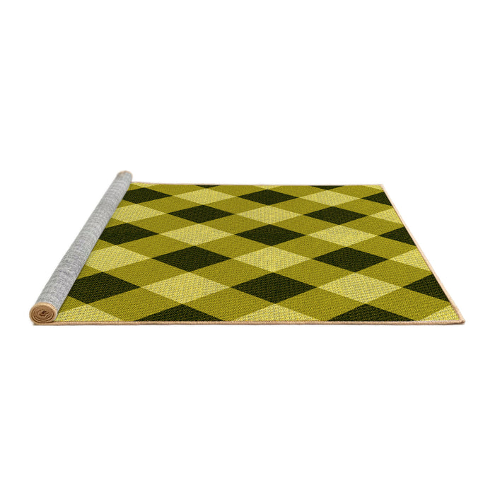 Sideview of Machine Washable Transitional Dark Bronze Brown Rug, wshpat3150yw