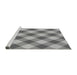 Sideview of Machine Washable Transitional Smokey Gray Rug, wshpat3151gry