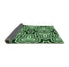 Thickness of Patterned Light Green Rug, pat3152grn