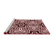 Sideview of Machine Washable Transitional Pink Rug, wshpat3152rd