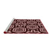 Sideview of Machine Washable Transitional Chocolate Brown Rug, wshpat3153rd