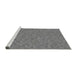 Sideview of Machine Washable Transitional Gray Rug, wshpat3154gry