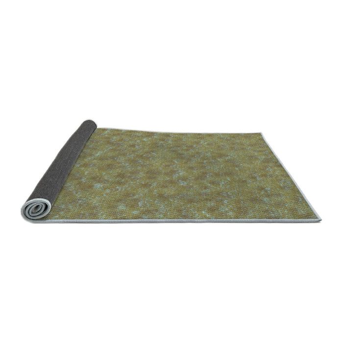 Thickness of Patterned Green Rug, pat3154lblu