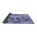 Thickness of Patterned Slate Blue Rug, pat3155blu