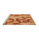 Sideview of Machine Washable Transitional Orange Rug, wshpat3155org