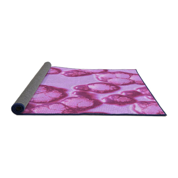 Thickness of Patterned Violet Purple Rug, pat3155pur