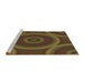 Sideview of Machine Washable Transitional Bakers Brown Rug, wshpat3156brn