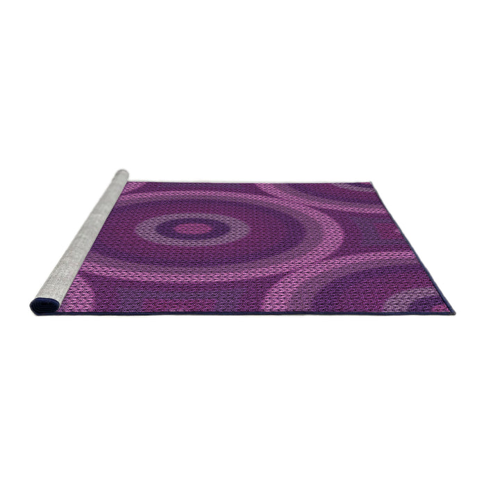 Sideview of Machine Washable Transitional Orchid Purple Rug, wshpat3156pur