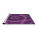 Sideview of Machine Washable Transitional Orchid Purple Rug, wshpat3156pur