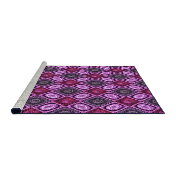Sideview of Machine Washable Transitional Dark Magenta Purple Rug, wshpat3157pur