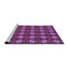 Sideview of Machine Washable Transitional Dark Magenta Purple Rug, wshpat3157pur