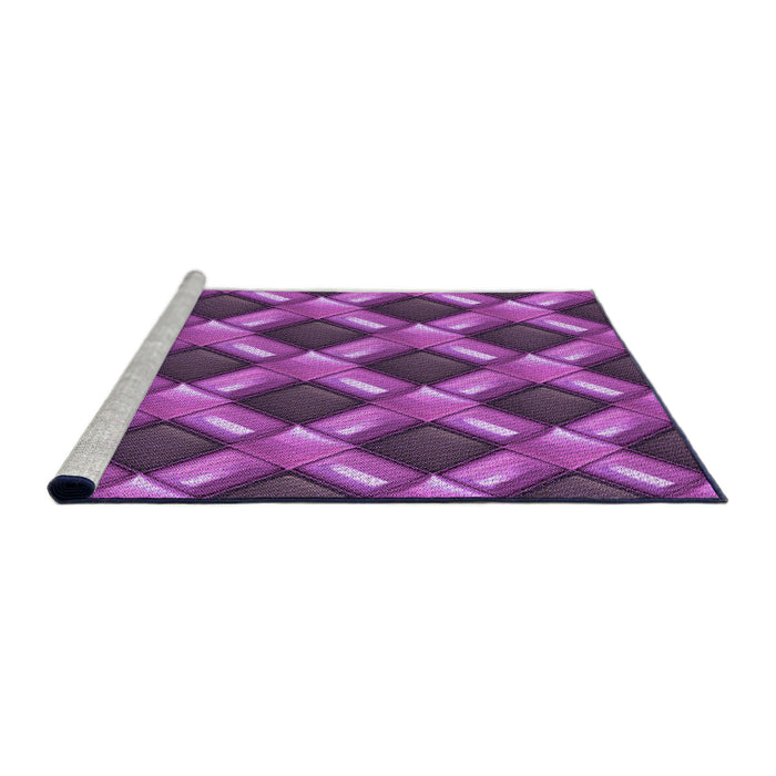 Sideview of Machine Washable Transitional Medium Orchid Purple Rug, wshpat3158pur