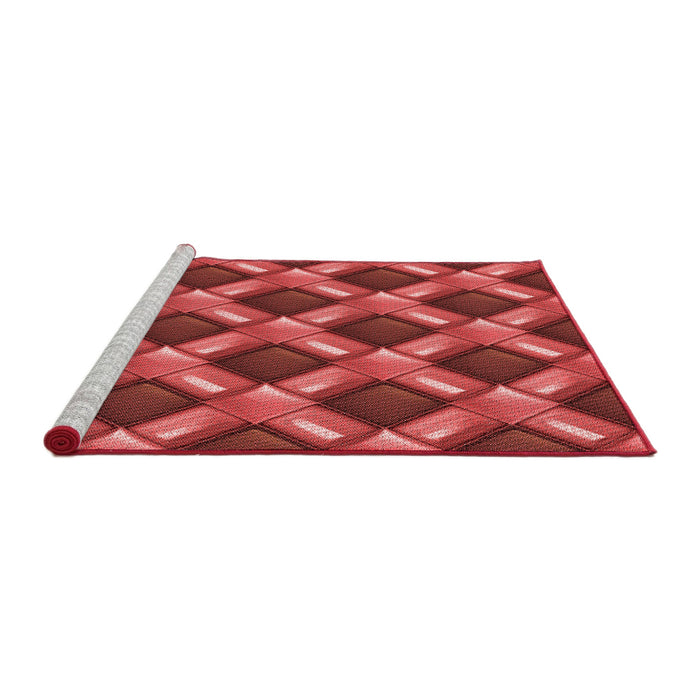 Sideview of Machine Washable Transitional Red Rug, wshpat3158rd