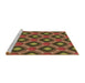 Sideview of Machine Washable Transitional Red Brown Rug, wshpat3159brn