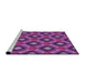 Sideview of Machine Washable Transitional Dark Magenta Purple Rug, wshpat3159pur