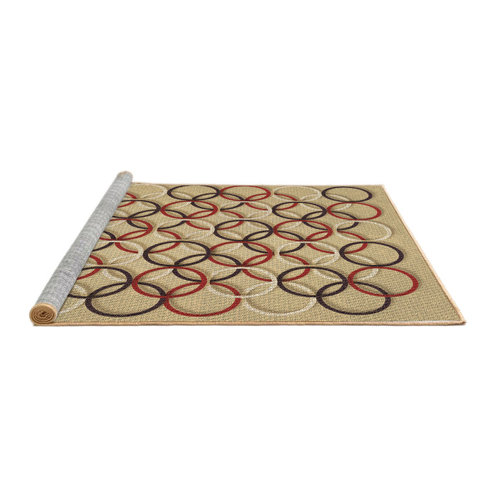 Sideview of Machine Washable Transitional Light Brown Rug, wshpat316brn