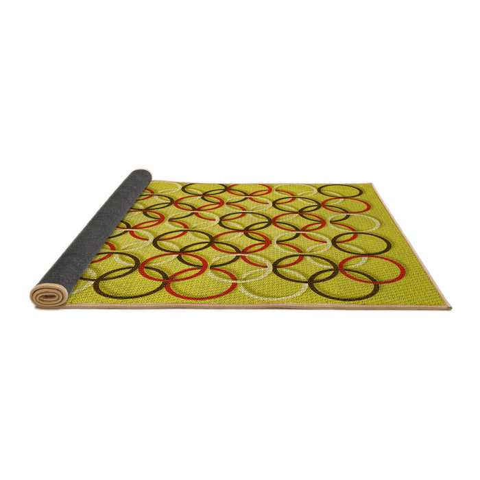 Thickness of Patterned Yellow Rug, pat316yw