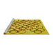 Sideview of Machine Washable Transitional Yellow Rug, wshpat316yw