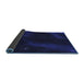 Thickness of Patterned Night Blue Rug, pat3160blu