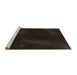 Sideview of Machine Washable Transitional Chocolate Brown Rug, wshpat3160brn