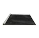 Sideview of Machine Washable Transitional Black Rug, wshpat3160gry