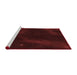 Sideview of Machine Washable Transitional Chocolate Brown Rug, wshpat3160rd