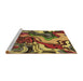 Sideview of Machine Washable Transitional Caramel Brown Rug, wshpat3161brn