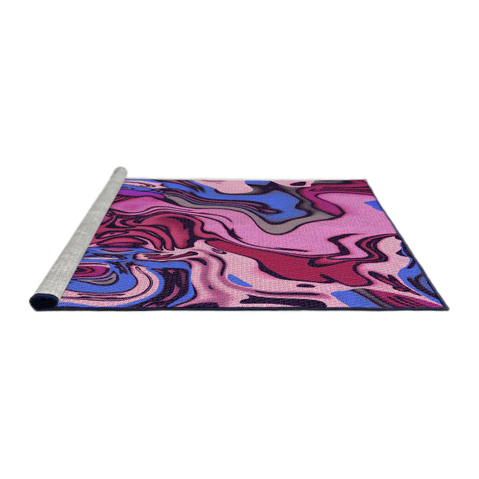 Sideview of Machine Washable Transitional Purple Rug, wshpat3161pur