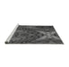 Sideview of Machine Washable Transitional Platinum Gray Rug, wshpat3162gry