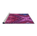 Sideview of Machine Washable Transitional Magenta Pink Rug, wshpat3162pur