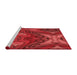 Sideview of Machine Washable Transitional Red Rug, wshpat3162rd