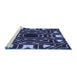 Sideview of Machine Washable Transitional Periwinkle Purple Rug, wshpat3163blu