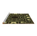 Sideview of Machine Washable Transitional Midnight Gray Rug, wshpat3163brn