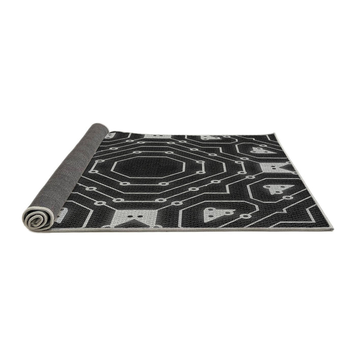 Thickness of Patterned Platinum Gray Rug, pat3163gry