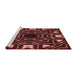 Sideview of Machine Washable Transitional Cherry Red Rug, wshpat3163rd